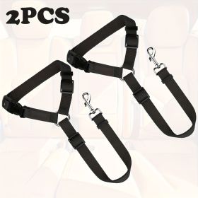The Two - Piece Dog Leash Set Is Made Of Wear - Resistant And Skin - Friendly Materials. With Excellent Quality, It Meets Various Travel Needs Of (Color: Black)