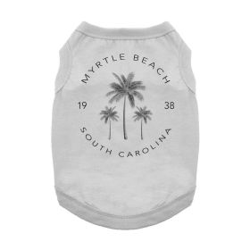 Myrtle Beach, SC Dog Shirt (Color: Gray, size: X-Large)