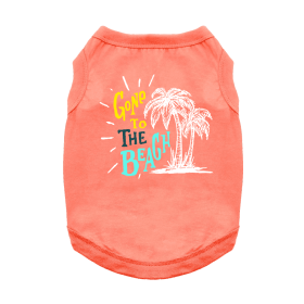 Gone To The Beach Dog Shirt (Color: Coral, size: small)