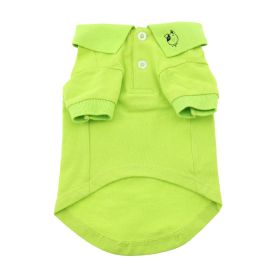 Solid Dog Polo (Color: Green Flash, size: small)